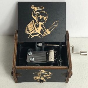 Zelda Breathe Of Wind Hand Crank Music Box Black Gaming Link